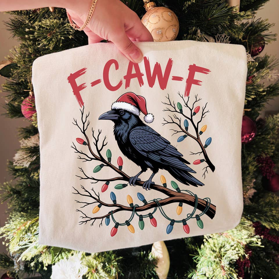F-Caw-F Crow Christmas - Adult & Kids T-Shirts, Sweatshirts & Hoodies apparel design preview 1
