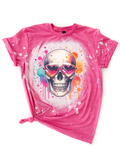 Heart Eyes Skull Bleached Valentine's Day - Adult & Kids T-Shirts, Sweatshirts & Hoodies apparel design preview 1