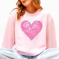Pink Leopard Print Heart Valentine's Day, Love, - Adult & Kids T-Shirts, Sweatshirts & Hoodies apparel design preview 1