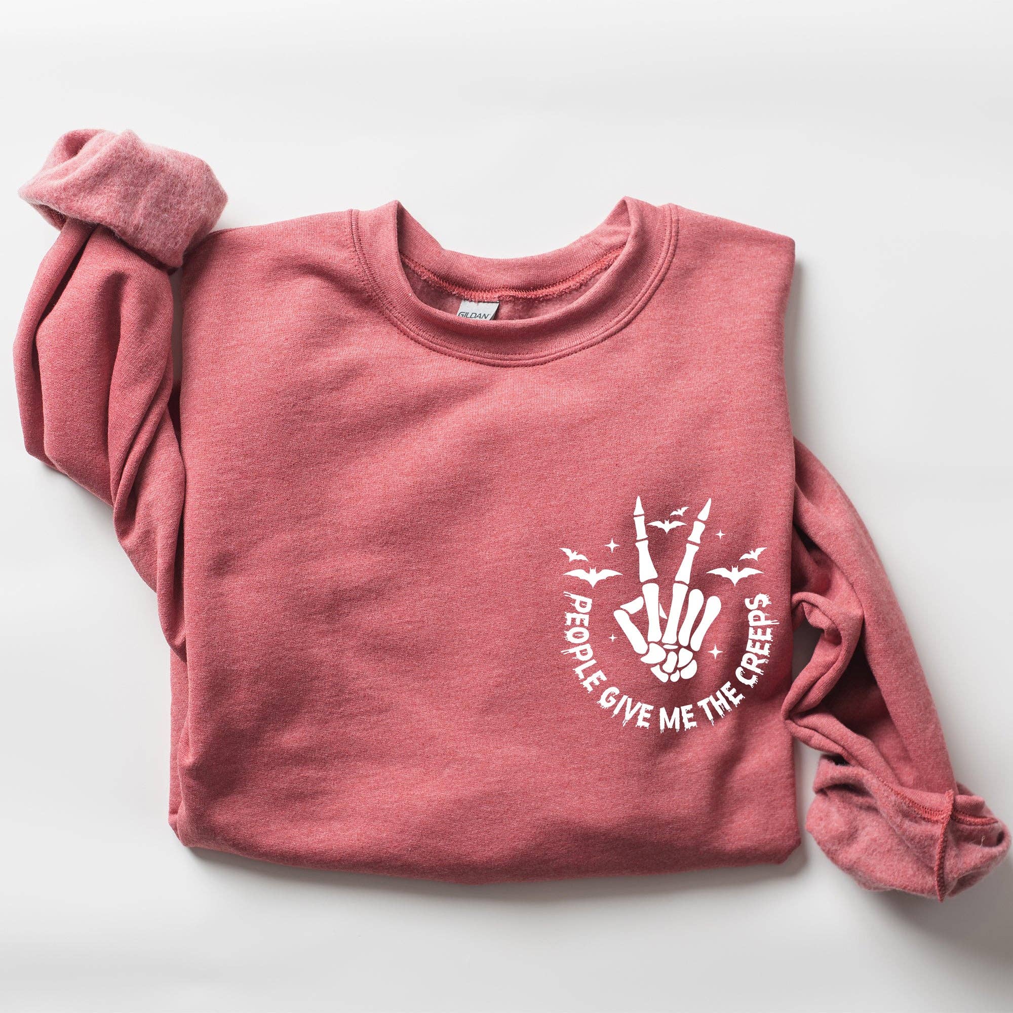 People Give Me the Creeps, Pocket Print Halloween - Adult & Kids T-Shirts, Sweatshirts & Hoodies apparel design preview 1