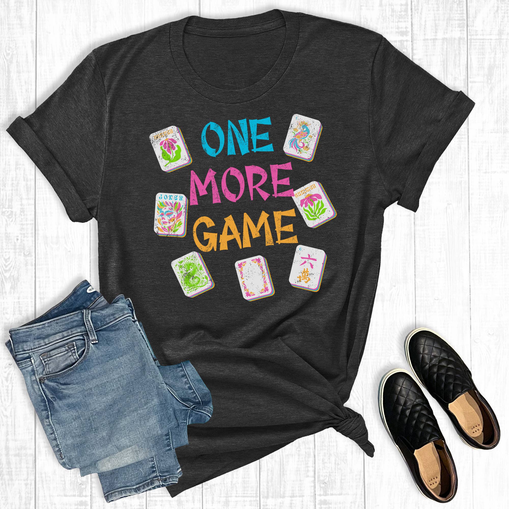 Coquette Mahjong One More Game Graphic - Adult & Kids T-Shirts, Sweatshirts & Hoodies apparel design preview 1