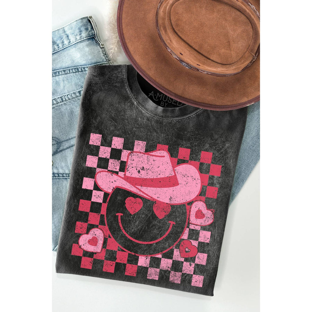 Cowboy Love Valentine Mineral Wash - Adult & Kids T-Shirts, Sweatshirts & Hoodies apparel design preview 1