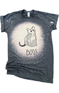 Ghost Kitty Boo Bleached - Adult & Kids T-Shirts, Sweatshirts & Hoodies apparel design preview 1