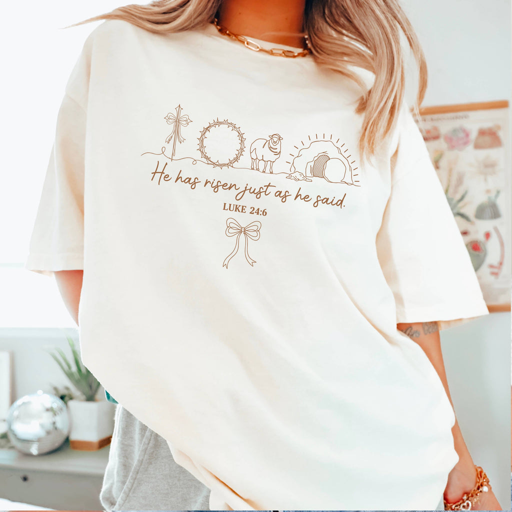 He Is Risen Easter Comfort Color - Adult & Kids T-Shirts, Sweatshirts & Hoodies apparel design preview 1