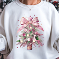 Coquette Pink Christmas Crewneck - Adult & Kids T-Shirts, Sweatshirts & Hoodies apparel design preview 1