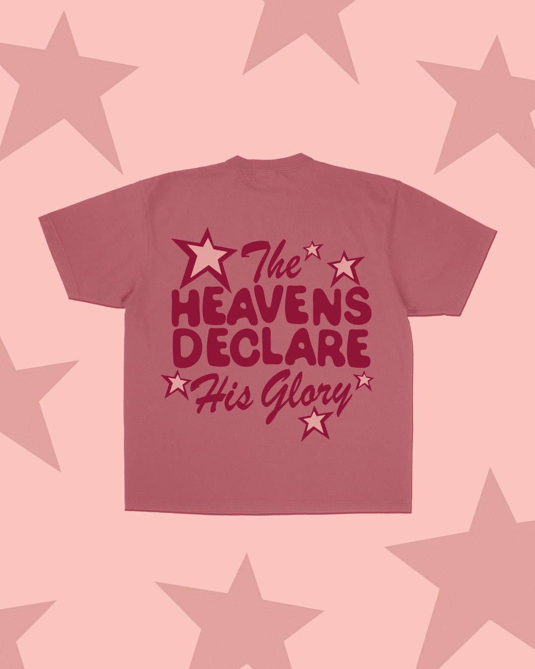 "Heavens Declare His Glory" Terracotta Rose - Adult & Kids T-Shirts, Sweatshirts & Hoodies apparel design preview 1