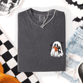 Reading Ghost, Cat, Funny, Halloween, Book, Library - Adult & Kids T-Shirts, Sweatshirts & Hoodies apparel design preview 1