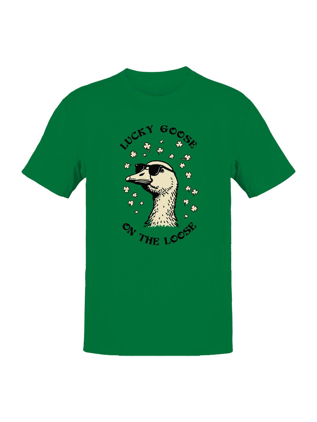 St. Patrick's Day Lucky Goose On the Loose Men's - Adult & Kids T-Shirts, Sweatshirts & Hoodies apparel design preview 1