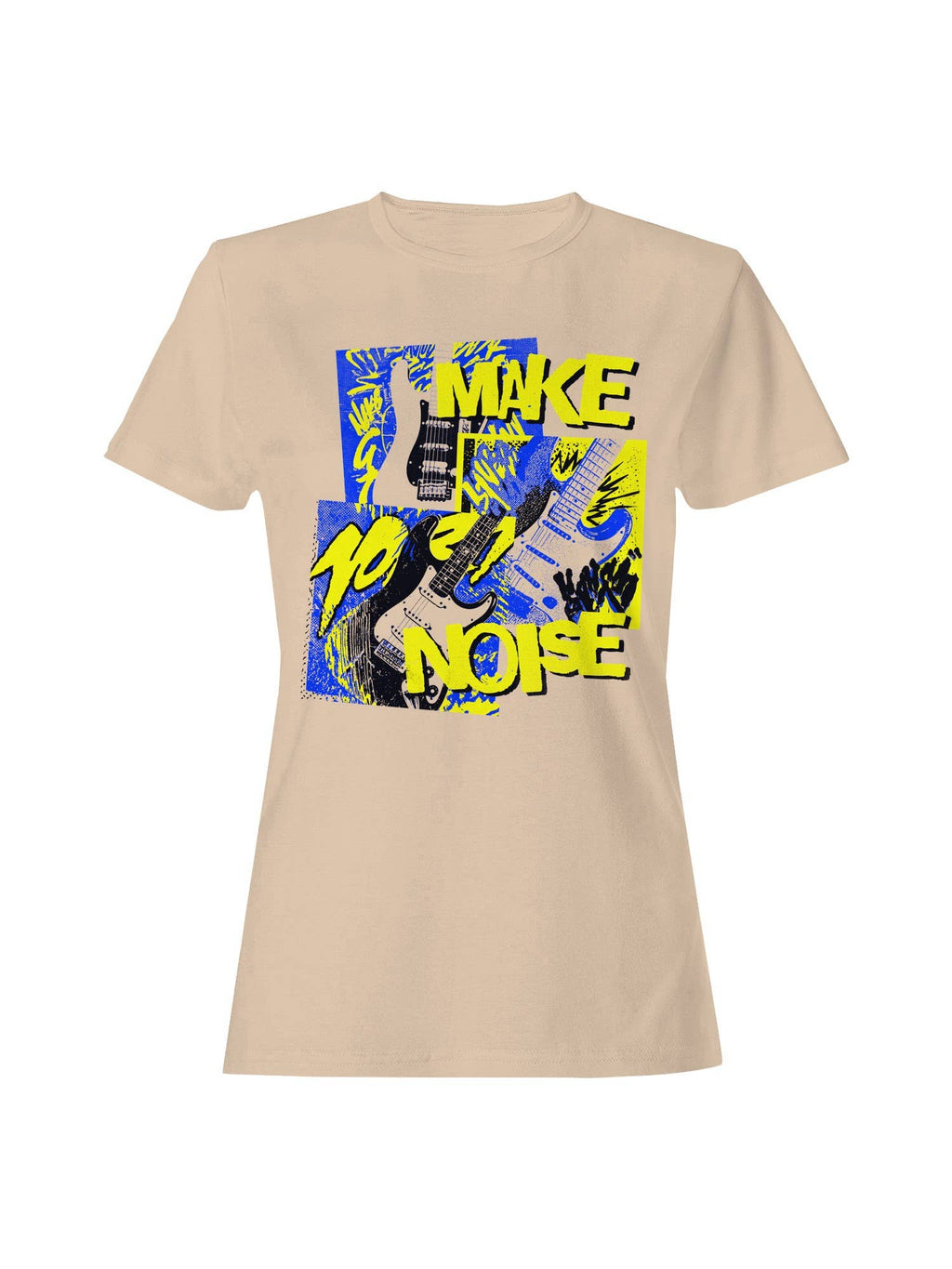 Make Noise Electric Guitar Art Women's - Adult & Kids T-Shirts, Sweatshirts & Hoodies apparel design preview 1
