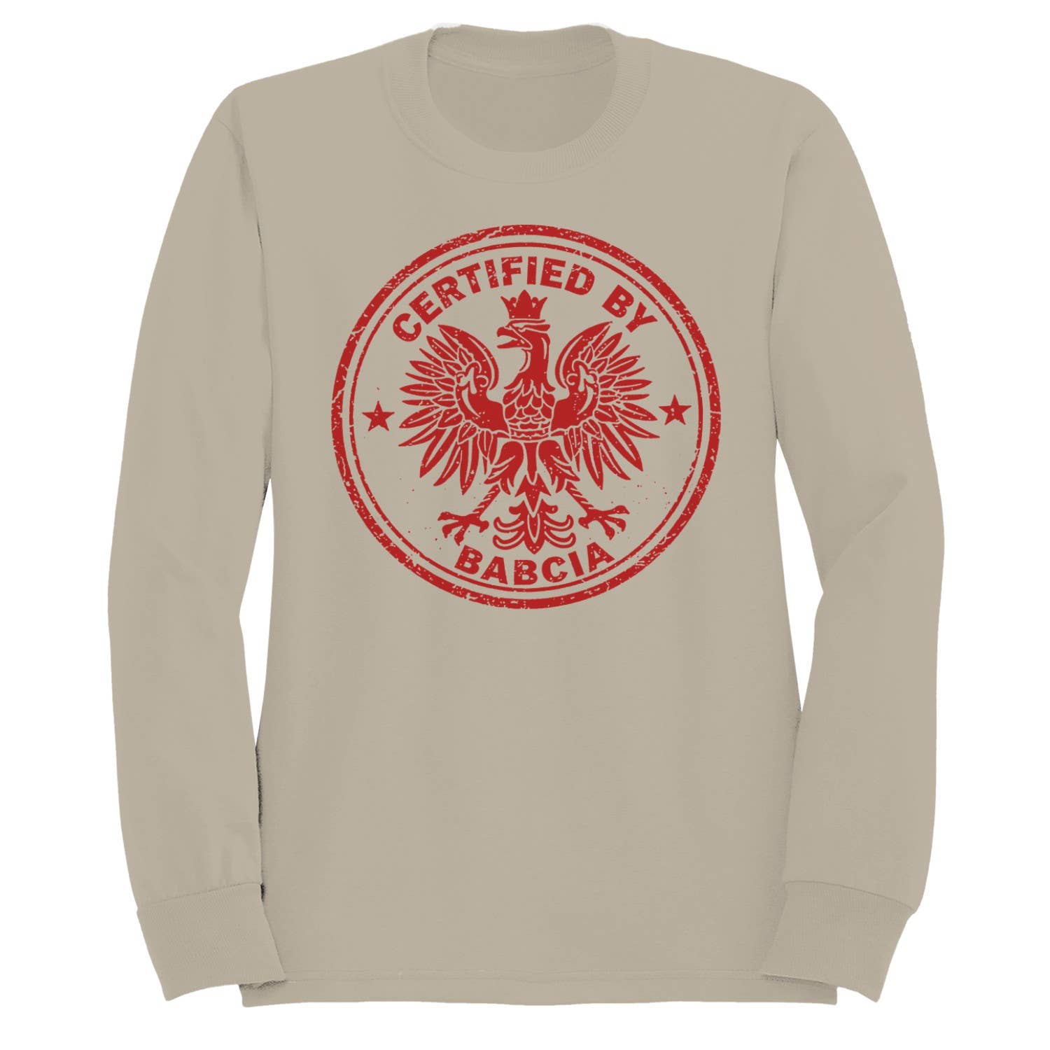 Certified By Babcia Polish Stamp Women's - Adult & Kids T-Shirts, Sweatshirts & Hoodies apparel design preview 1