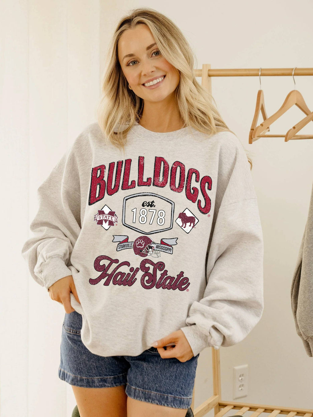 Mississippi State Bulldogs Patches 25 Thrifted - Adult & Kids T-Shirts, Sweatshirts & Hoodies apparel design preview 1