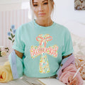 Redeemed Spring Floral Bow Cross - Adult & Kids T-Shirts, Sweatshirts & Hoodies apparel design preview 1