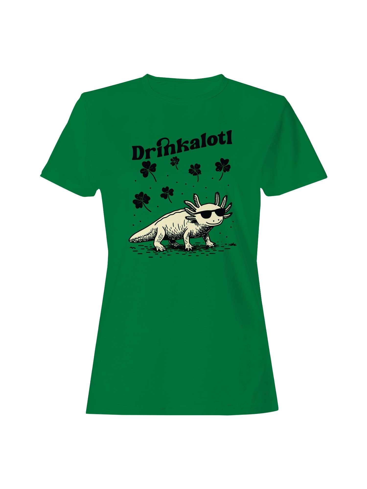 St. Patrick's Day Axolotl "Drinkalotl" Women's - Adult & Kids T-Shirts, Sweatshirts & Hoodies apparel design preview 1
