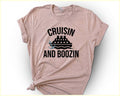 Cruisin and Boozin Funny Cruise T- - Adult & Kids T-Shirts, Sweatshirts & Hoodies apparel design preview 1