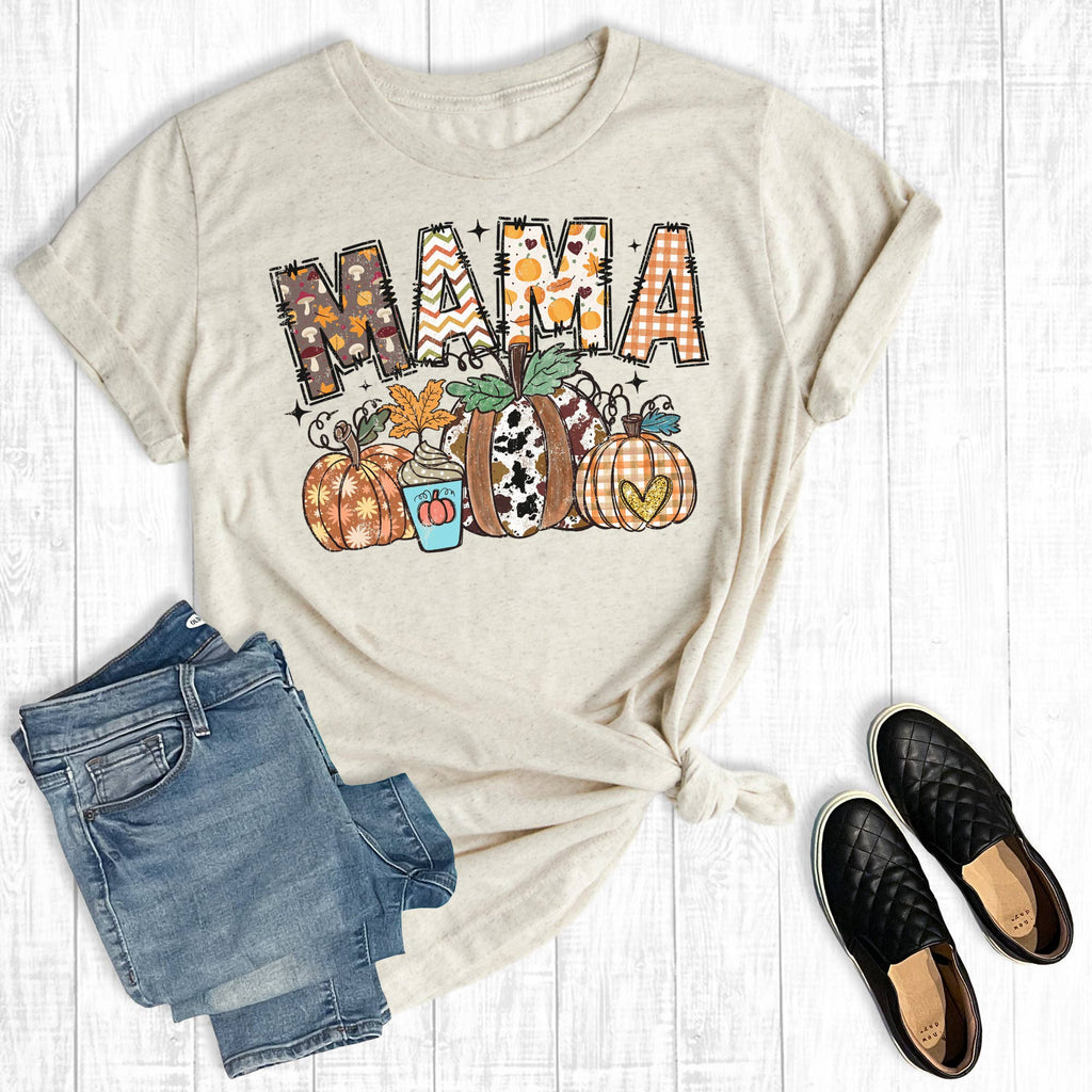Fall Mama Pumpkins Graphic - Adult & Kids T-Shirts, Sweatshirts & Hoodies apparel design preview 1