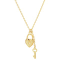 Gold Dipped Brass Heart Lock Necklace - Adult & Kids T-Shirts, Sweatshirts & Hoodies apparel design preview 1