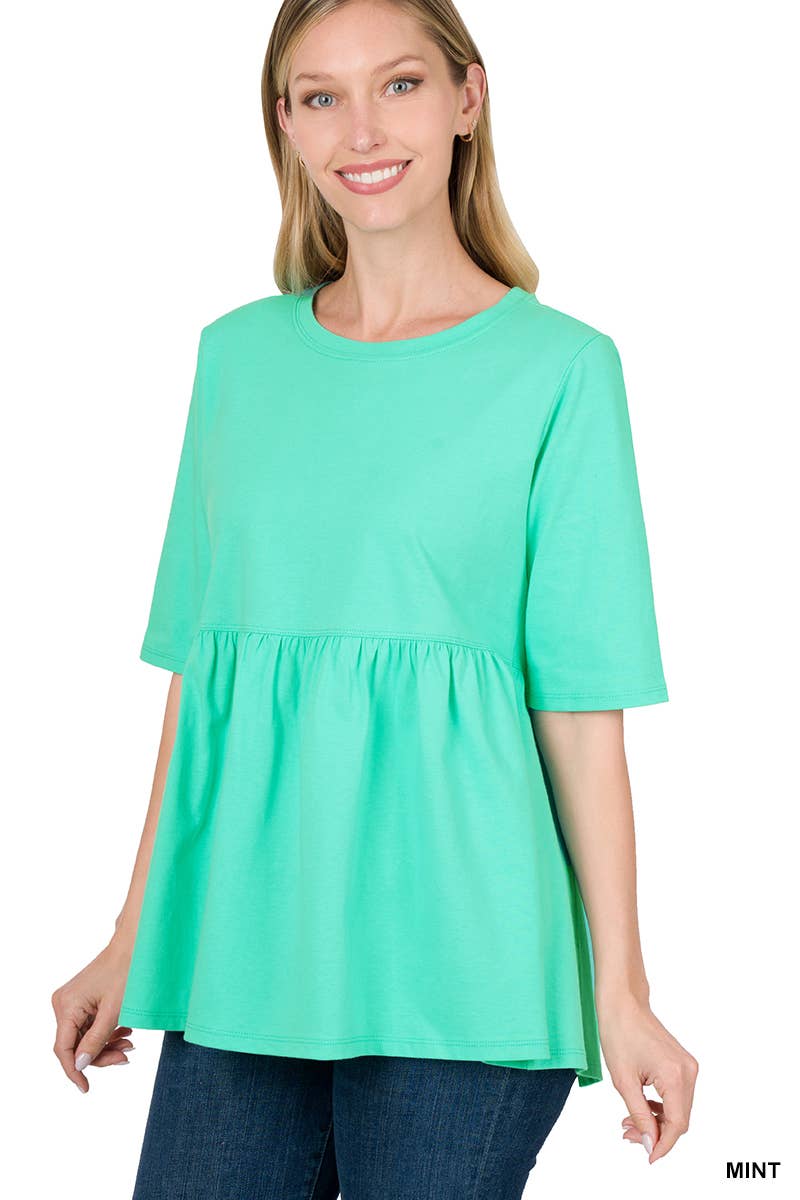`.0804 Empire Waist Shirring Cotton Tunic SI-16571 - Adult & Kids T-Shirts, Sweatshirts & Hoodies apparel design preview 1