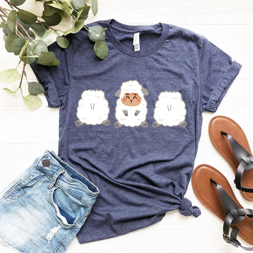 Cute Sheep - Adult & Kids T-Shirts, Sweatshirts & Hoodies apparel design preview 1