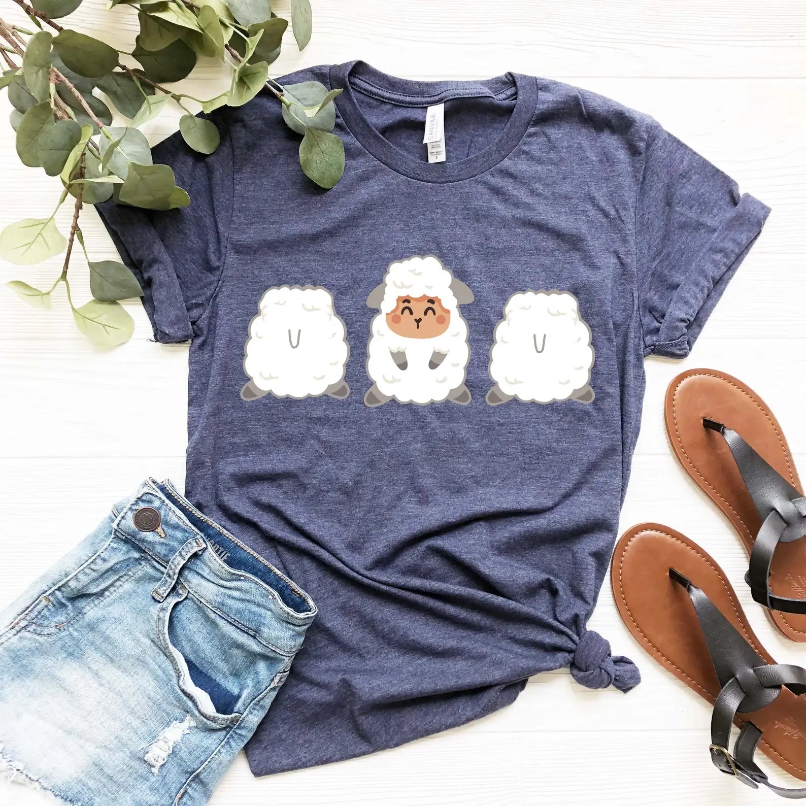 Cute Sheep - Adult & Kids T-Shirts, Sweatshirts & Hoodies apparel design preview 1