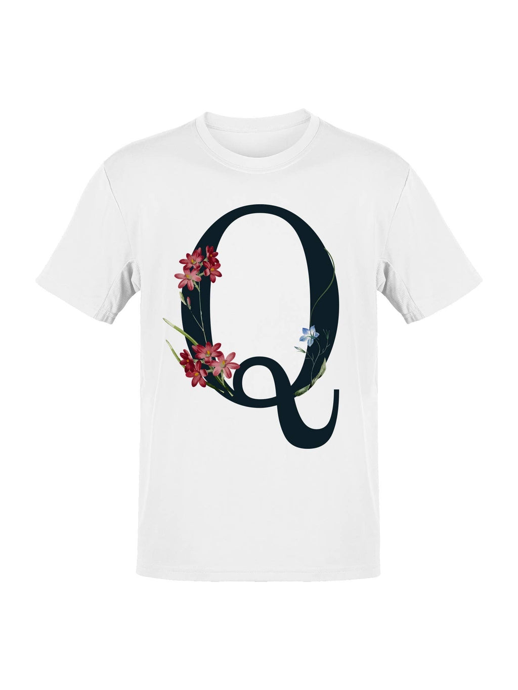 Floral Typography Letter Q Women's - Adult & Kids T-Shirts, Sweatshirts & Hoodies apparel design preview 1