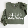 Minimalist Merry Christmas Trees, Classic, Retro, - Adult & Kids T-Shirts, Sweatshirts & Hoodies apparel design preview 1