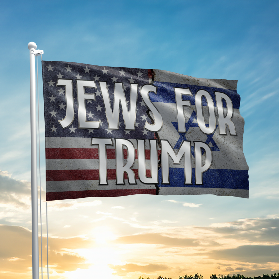 Jews For Trump Flag 2294 - Adult & Kids T-Shirts, Sweatshirts & Hoodies apparel design preview 1
