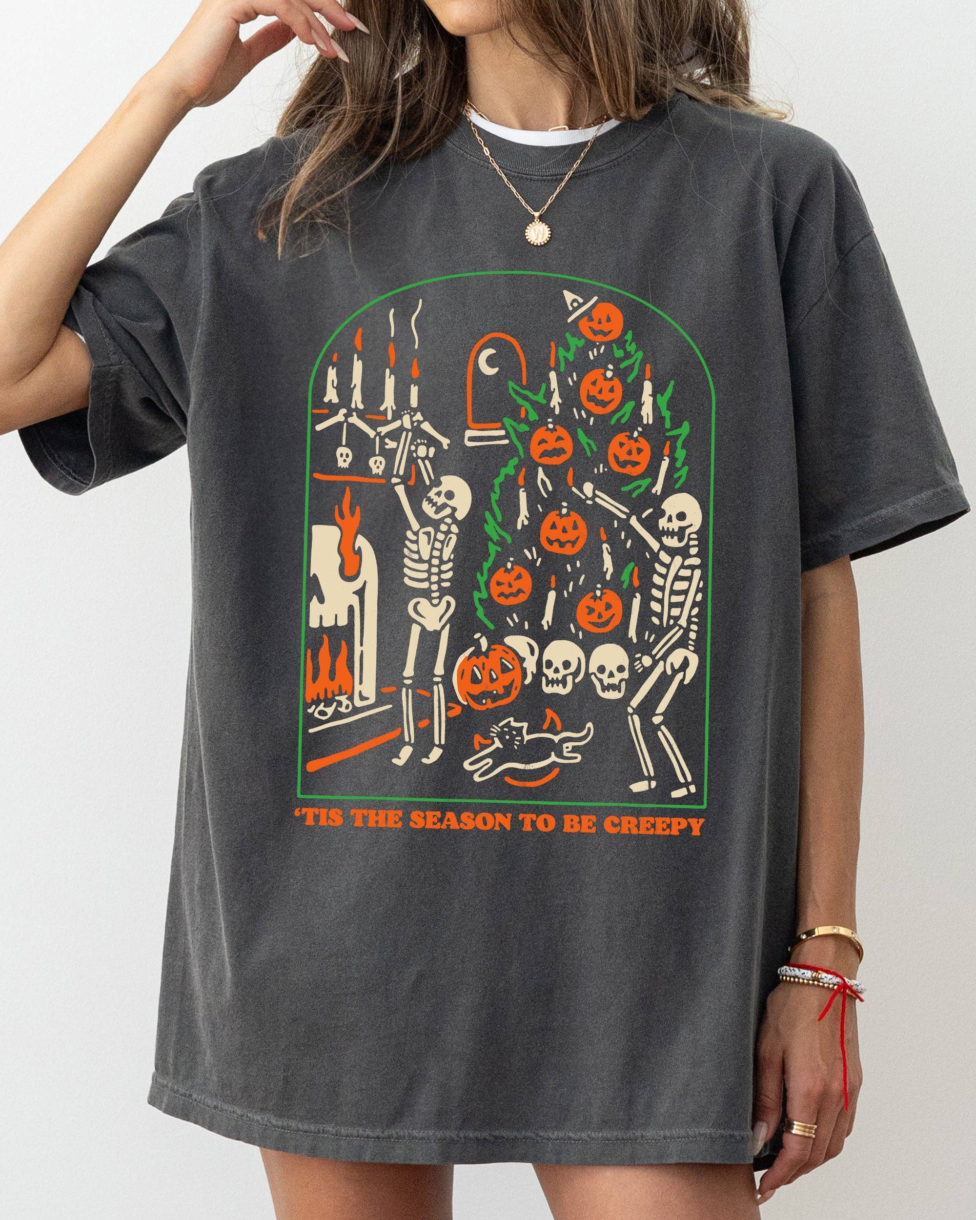 Tis the Season To Be Creepy, Spooky, Halloween - Adult & Kids T-Shirts, Sweatshirts & Hoodies apparel design preview 1