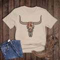 Western Check Cow Print Skull Graphic - Adult & Kids T-Shirts, Sweatshirts & Hoodies apparel design preview 1