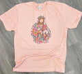 Brushstroke Jesus with Lamb He Is Risen On Peach - Adult & Kids T-Shirts, Sweatshirts & Hoodies apparel design preview 1