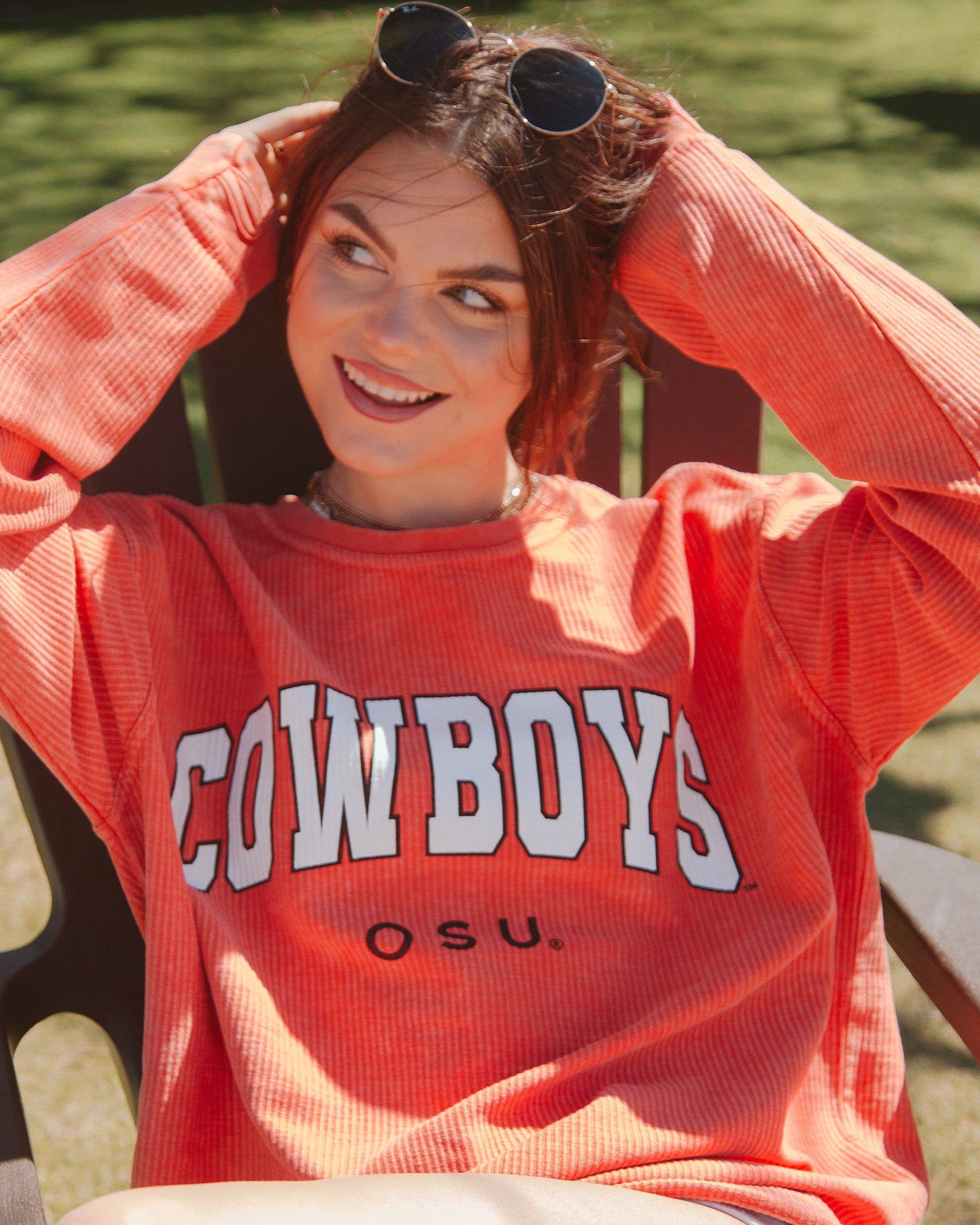 Osu Cowboys Filled Gault Orange Corded Crew - Adult & Kids T-Shirts, Sweatshirts & Hoodies apparel design preview 1