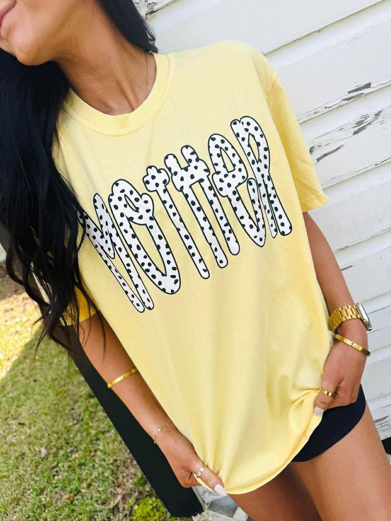 Custom Mother Font Polka Dot Dtf - Adult & Kids T-Shirts, Sweatshirts & Hoodies apparel design preview 1