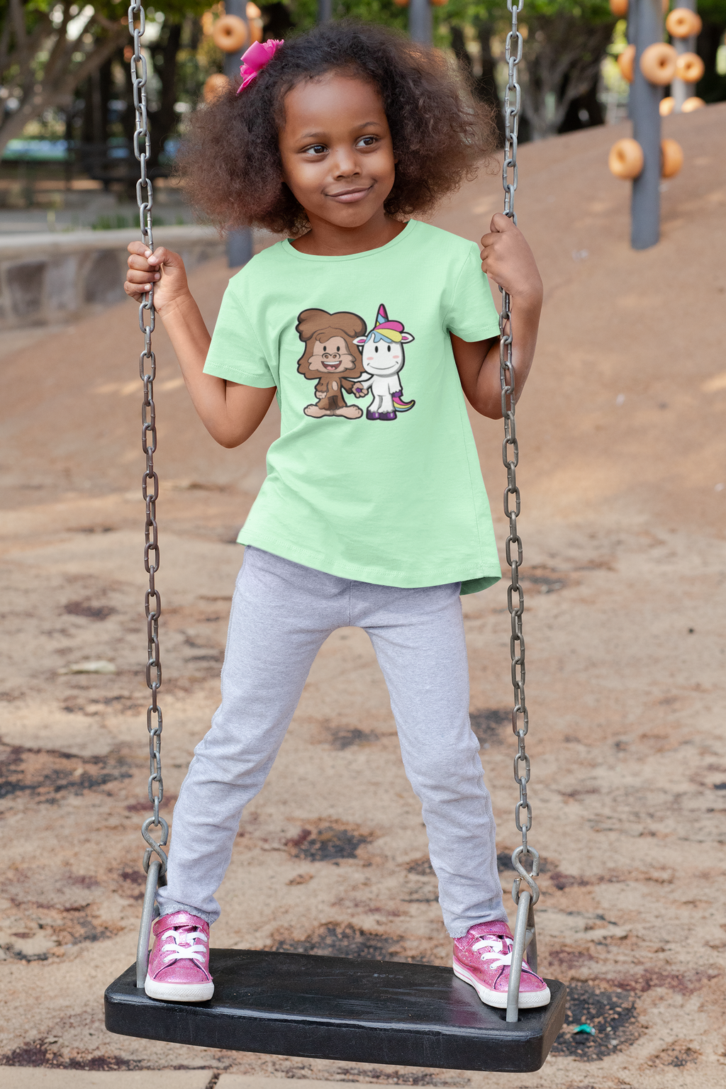 Sammie Squatch Spike" (Mint Green) - Adult & Kids T-Shirts, Sweatshirts & Hoodies apparel design preview 1