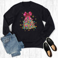Retro Colorful Christmas Tree Graphic - Adult & Kids T-Shirts, Sweatshirts & Hoodies apparel design preview 1
