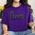 Lions Sequin Patch Purple Everyday - Adult & Kids T-Shirts, Sweatshirts & Hoodies apparel design preview 1