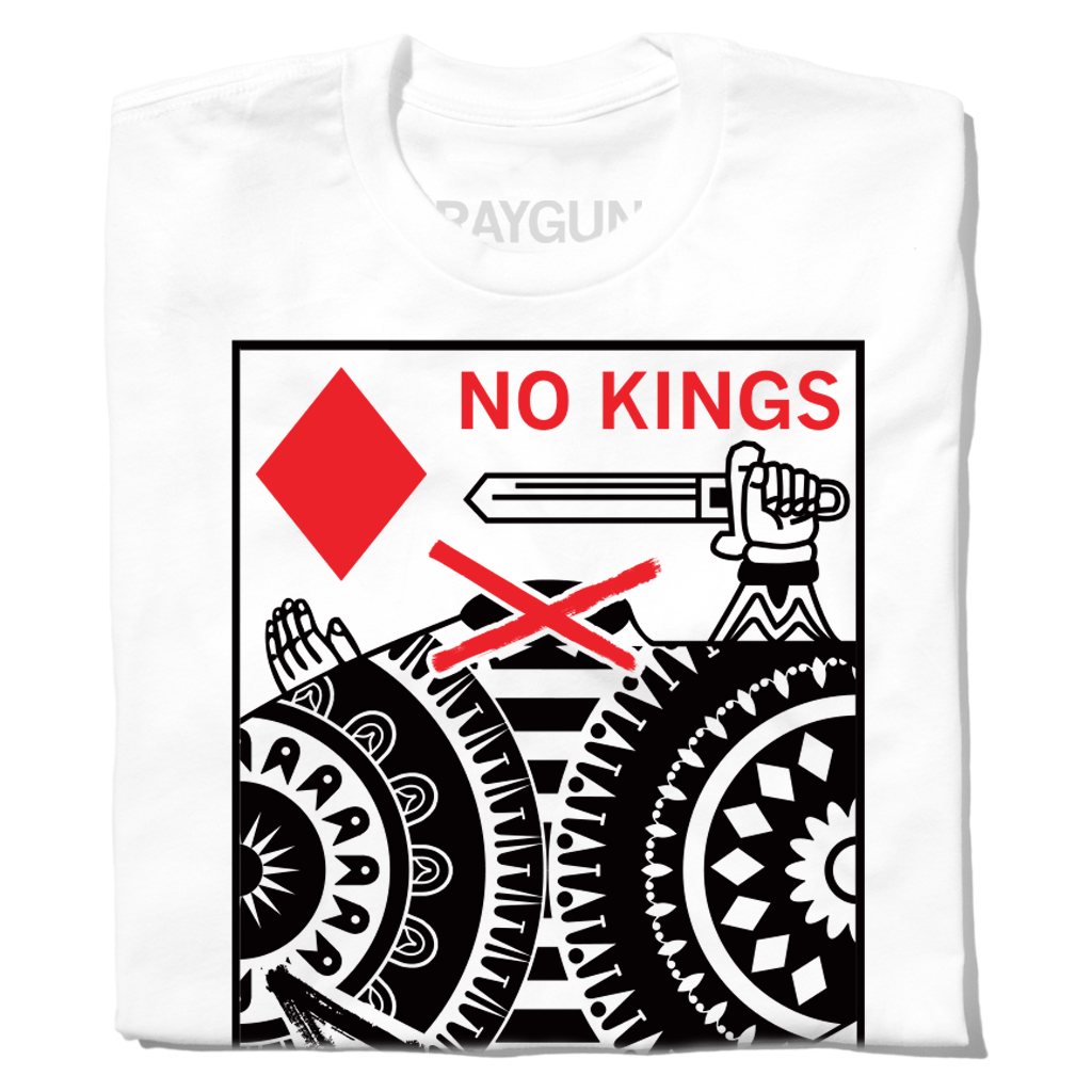 No Kings Playing Card Illustration - Adult & Kids T-Shirts, Sweatshirts & Hoodies apparel design preview 1