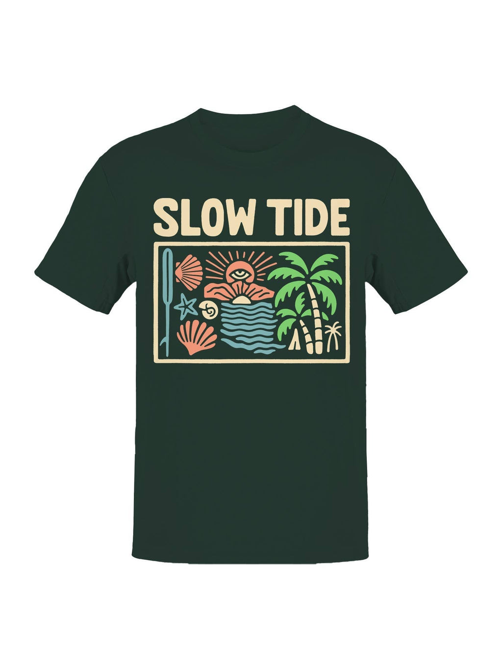 Slow Tide Beach Vibe Art Men's - Adult & Kids T-Shirts, Sweatshirts & Hoodies apparel design preview 1