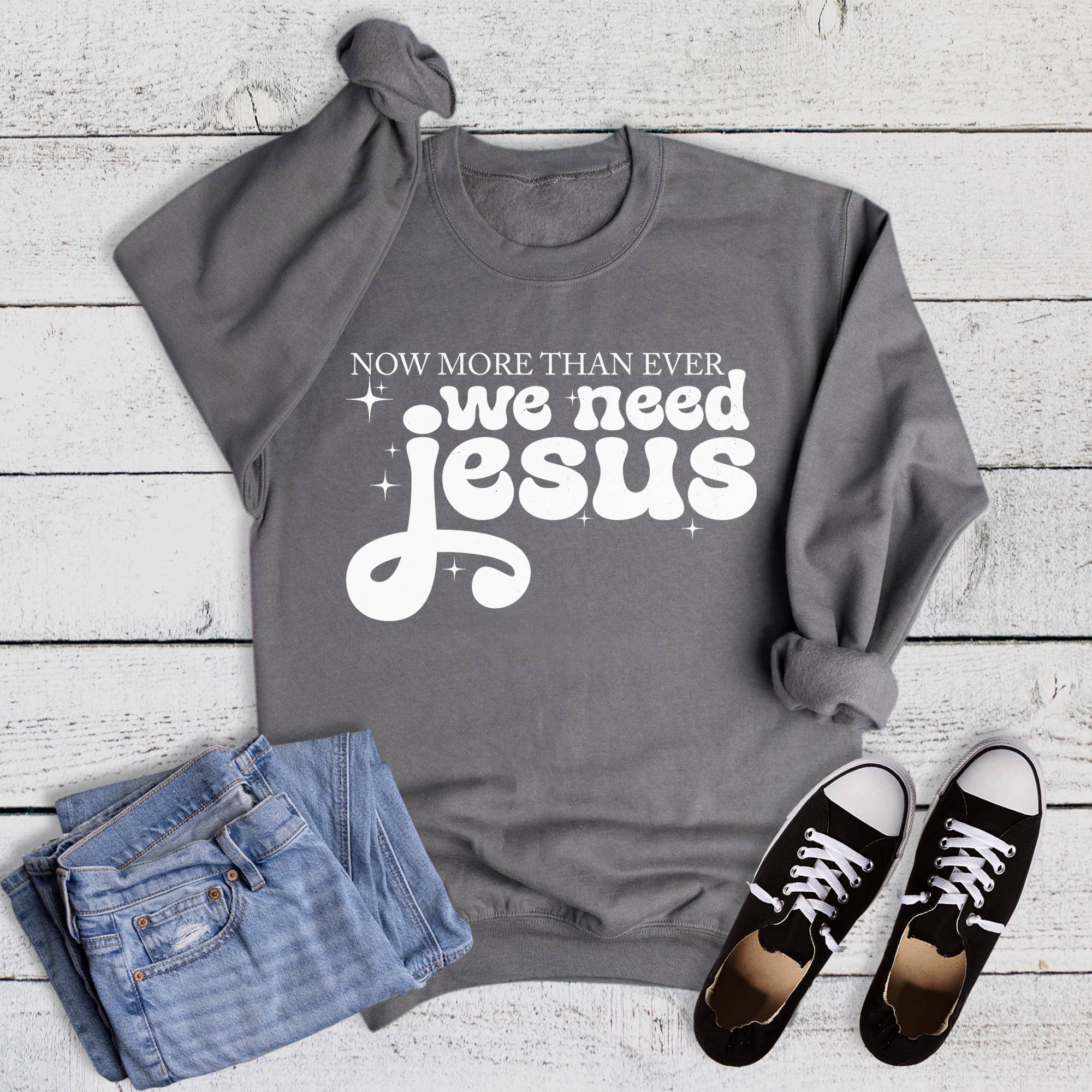 Faith We Need Jesus - Adult & Kids T-Shirts, Sweatshirts & Hoodies apparel design preview 1
