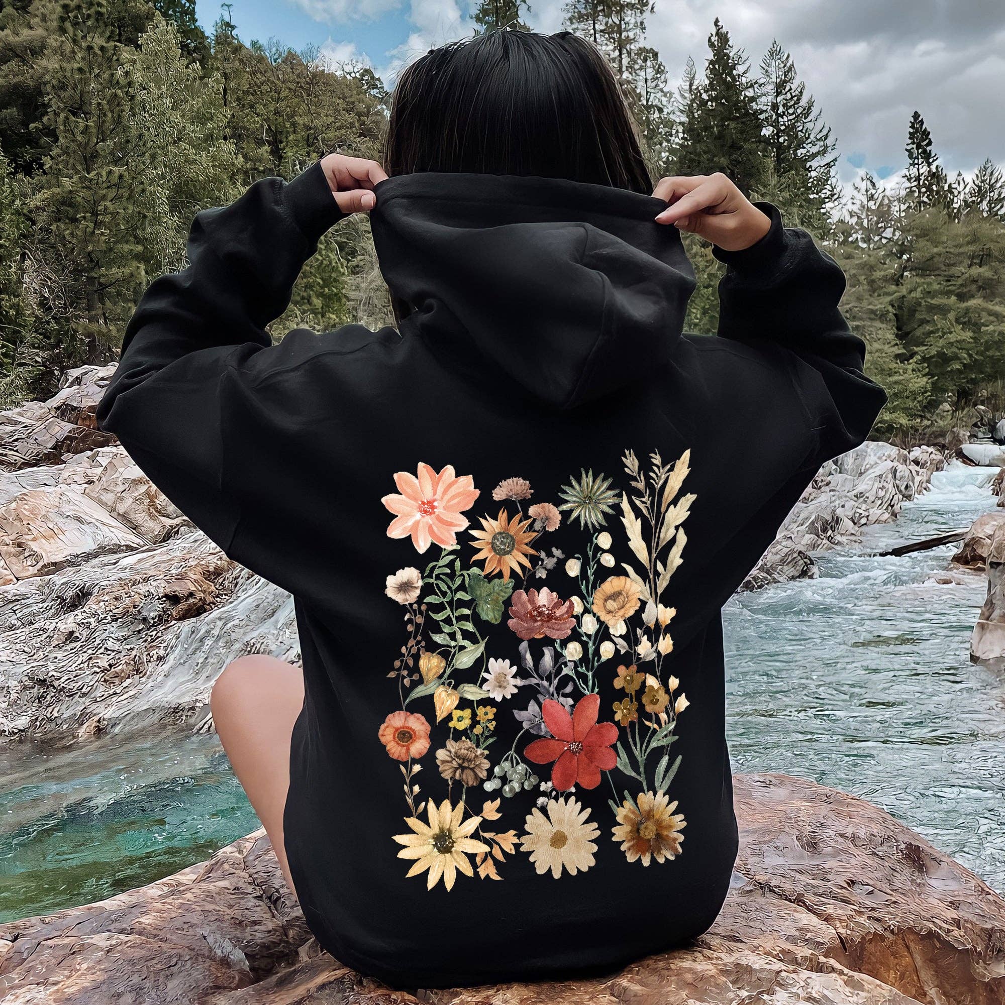 Dried Wildflower Meadow, Nature, Floral, Pressed - Adult & Kids T-Shirts, Sweatshirts & Hoodies apparel design preview 1