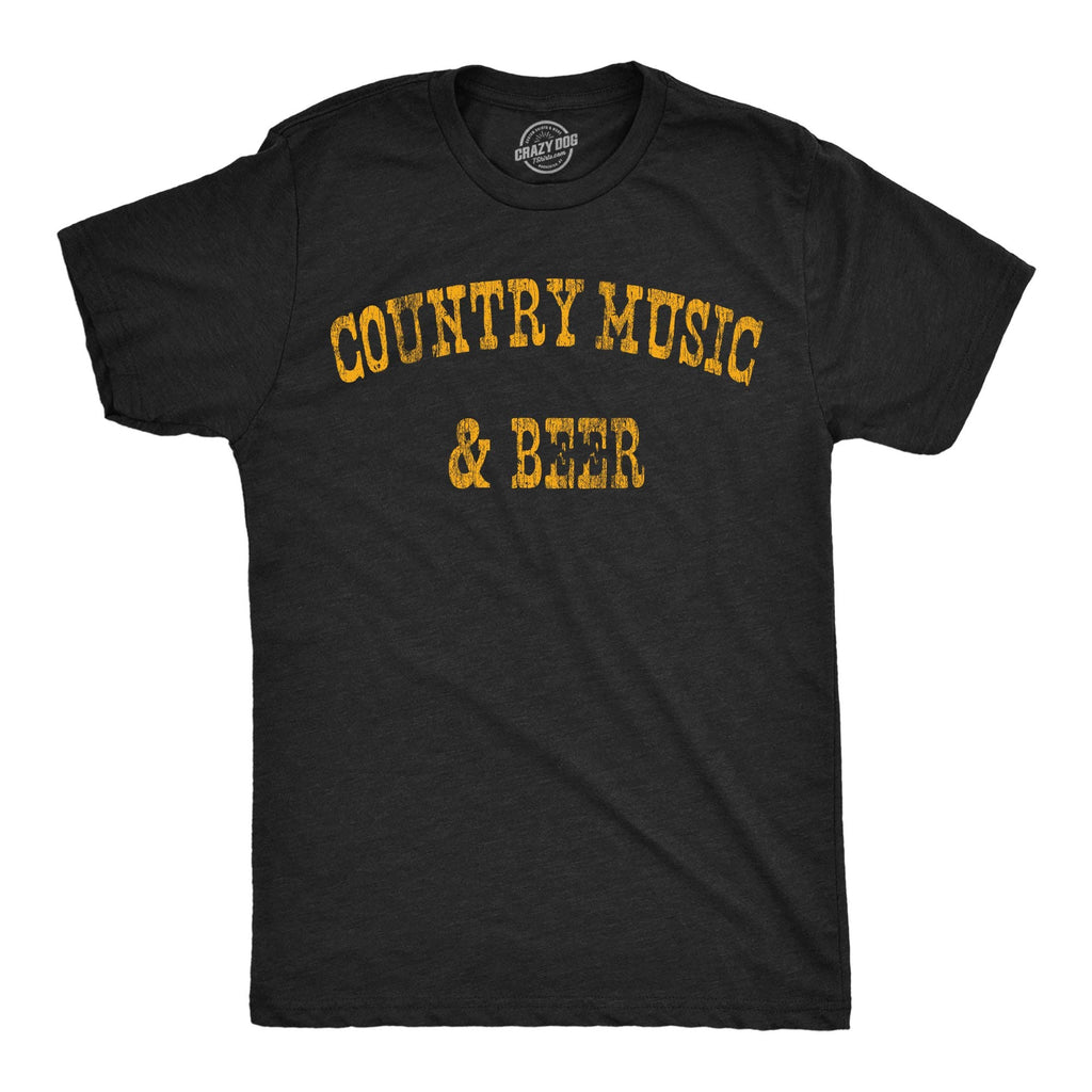 Country Music and Beer Men's - Adult & Kids T-Shirts, Sweatshirts & Hoodies apparel design preview 1