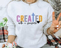 Created with A Purpose Easter Christian - Adult & Kids T-Shirts, Sweatshirts & Hoodies apparel design preview 1