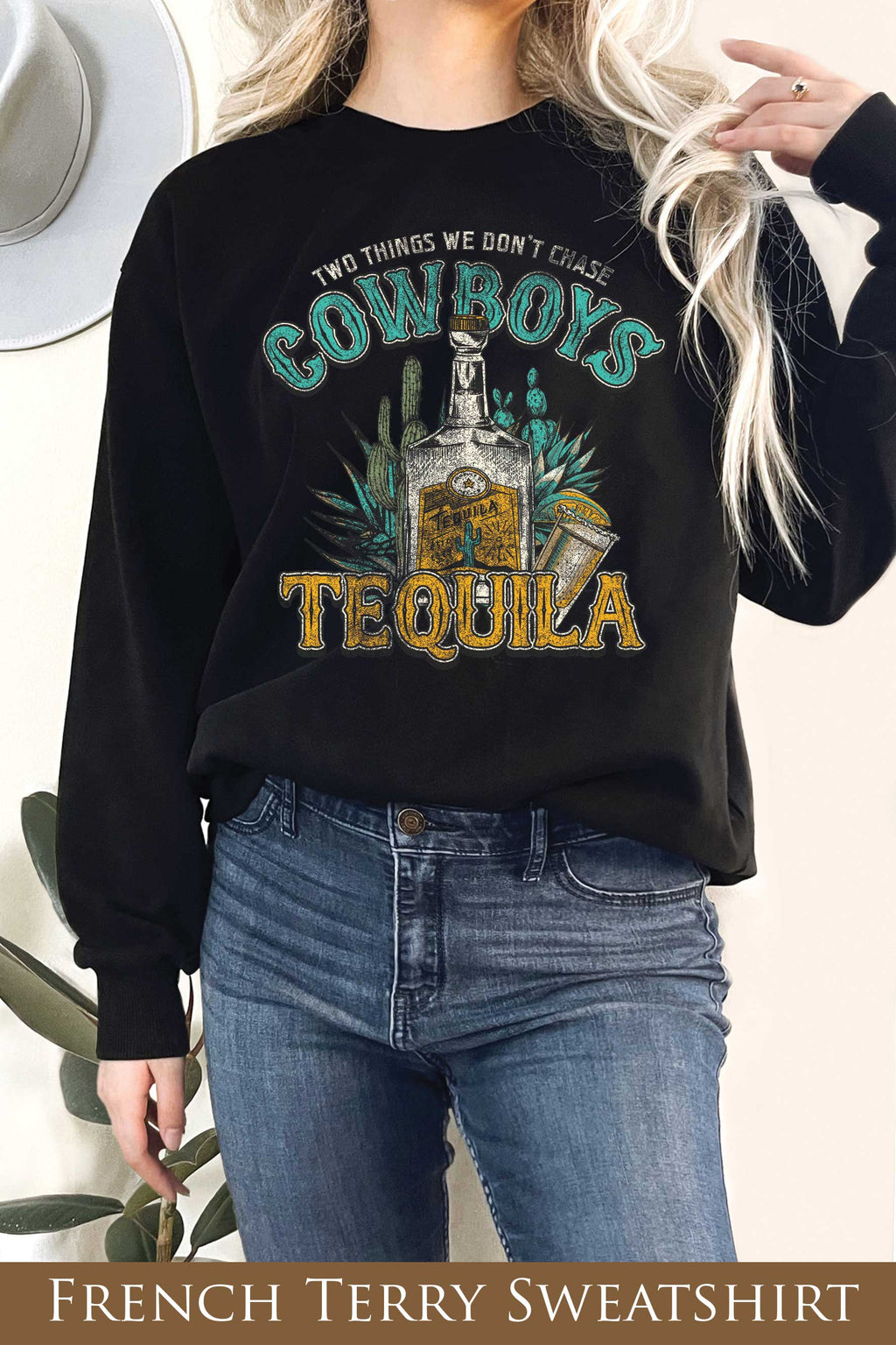 Cowboy Tequila Graphix Terry - Adult & Kids T-Shirts, Sweatshirts & Hoodies apparel design preview 1