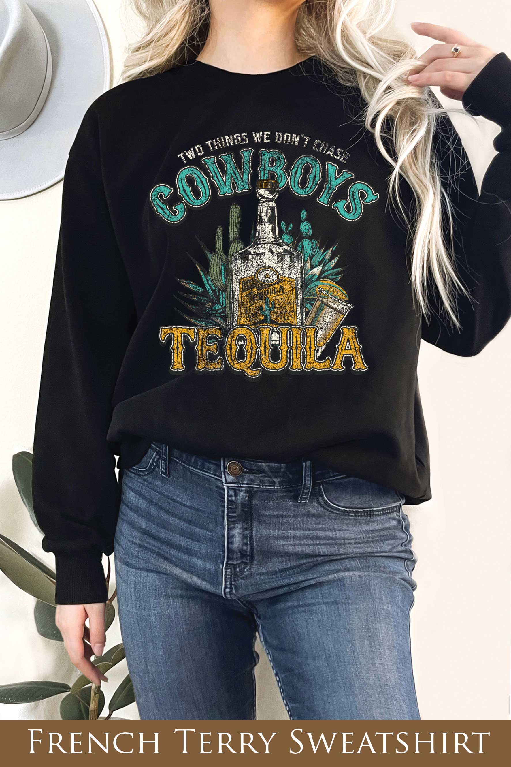 Cowboy Tequila Graphix Terry - Adult & Kids T-Shirts, Sweatshirts & Hoodies apparel design preview 1