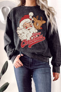 Santa and Rudolph Mineral Graphix Terry - Adult & Kids T-Shirts, Sweatshirts & Hoodies apparel design preview 1