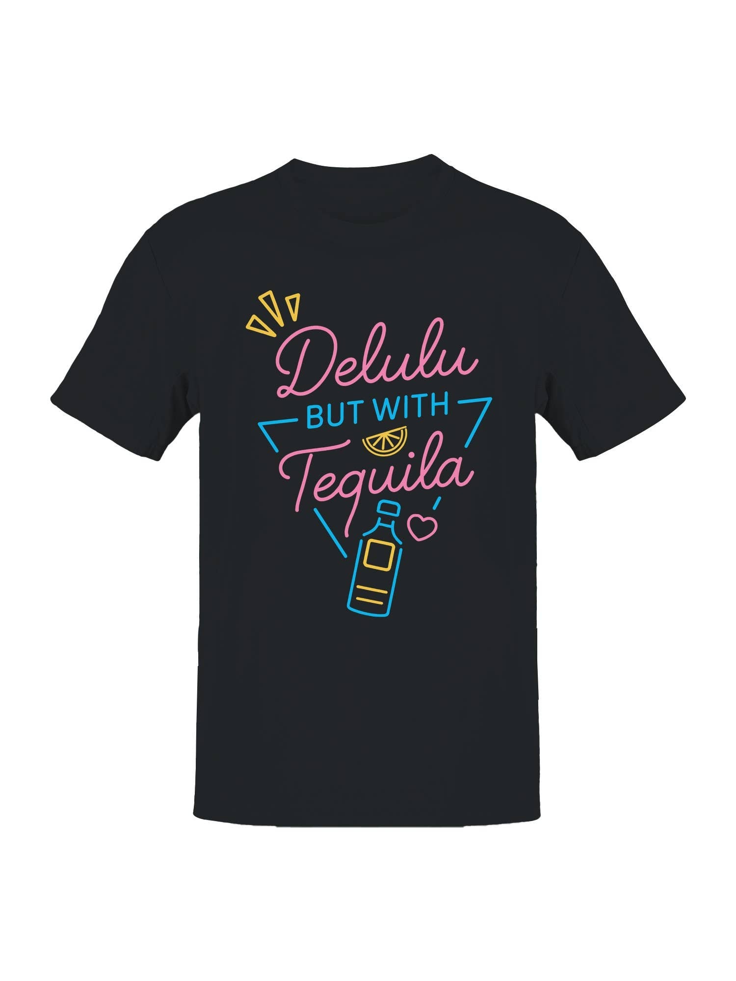 Delulu But with Tequila Humor Men's - Adult & Kids T-Shirts, Sweatshirts & Hoodies apparel design preview 1