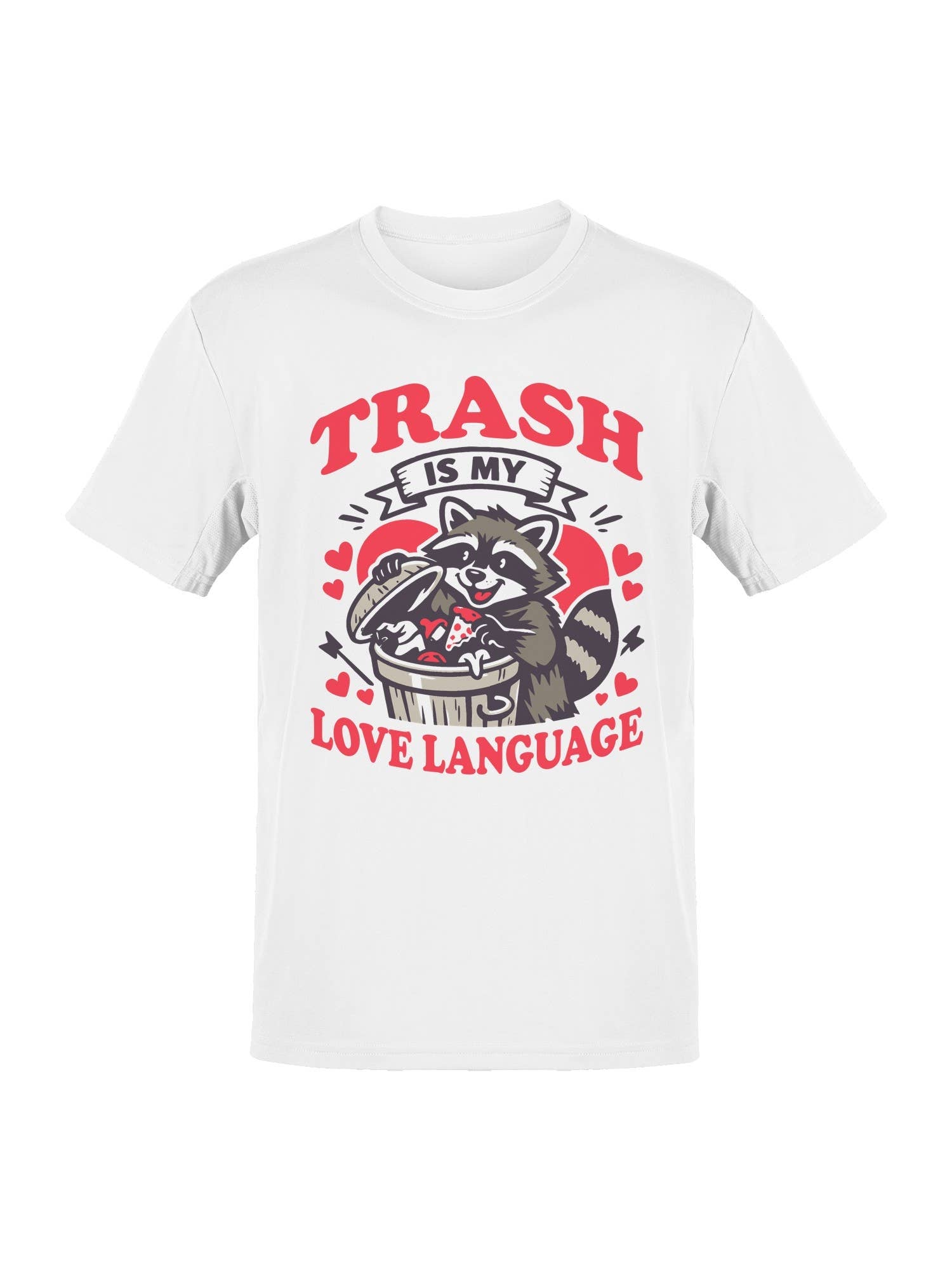 Raccoon Love Language Humor Design Men's - Adult & Kids T-Shirts, Sweatshirts & Hoodies apparel design preview 1
