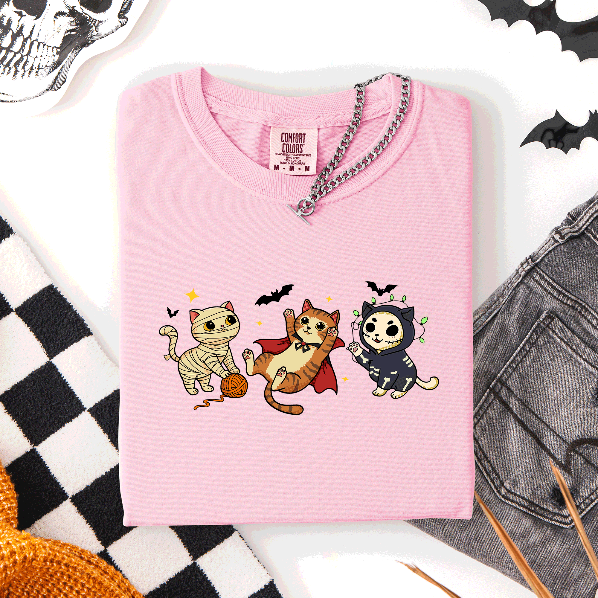 Adorable Halloween Cats Fall, Autumn, Costume - Adult & Kids T-Shirts, Sweatshirts & Hoodies apparel design preview 1