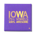 Iowa Vowels Metal Magnet Purple - Adult & Kids T-Shirts, Sweatshirts & Hoodies apparel design preview 1