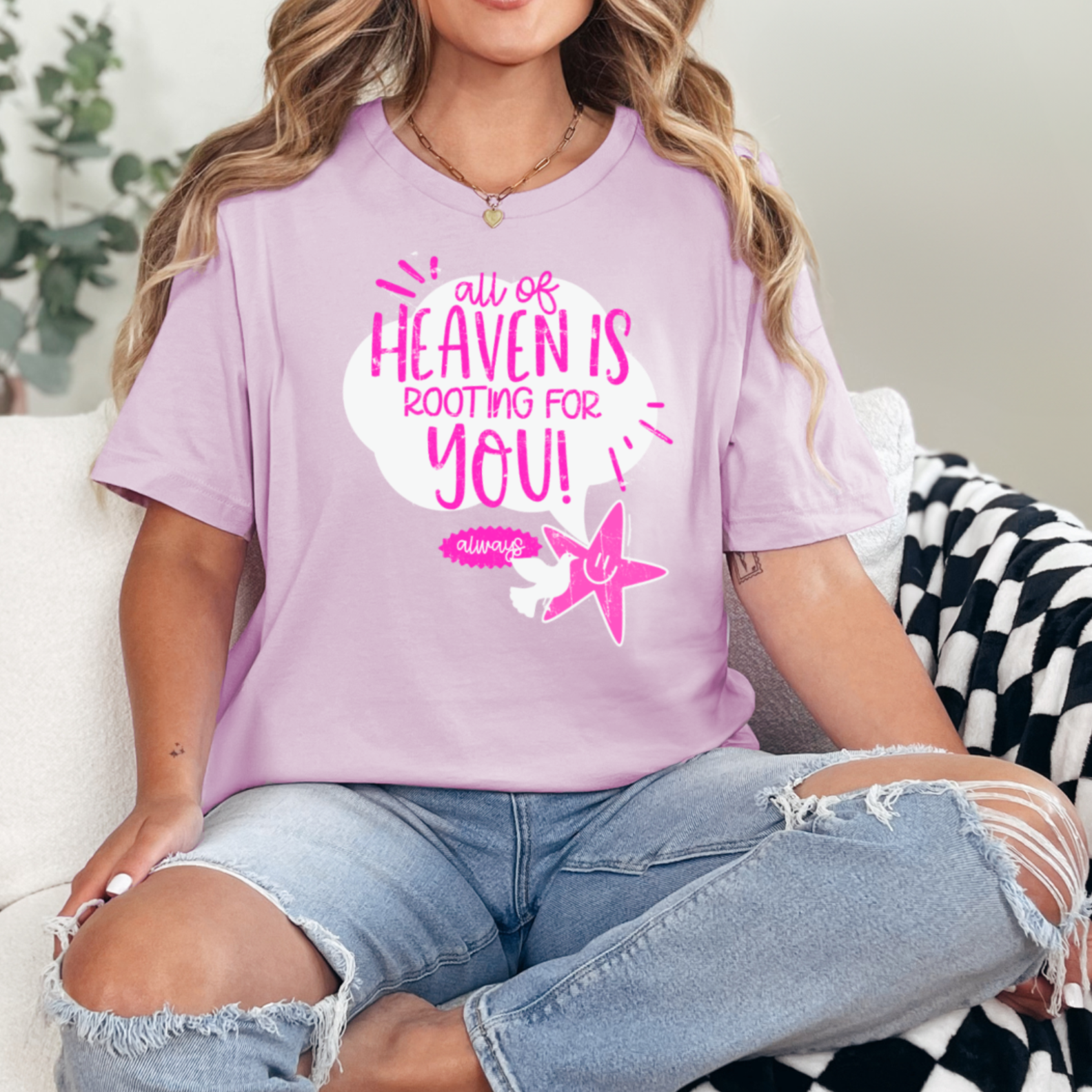 All of Heaven Is Rooting For You Graphic Bella Canvas - Adult & Kids T-Shirts, Sweatshirts & Hoodies apparel design preview 1