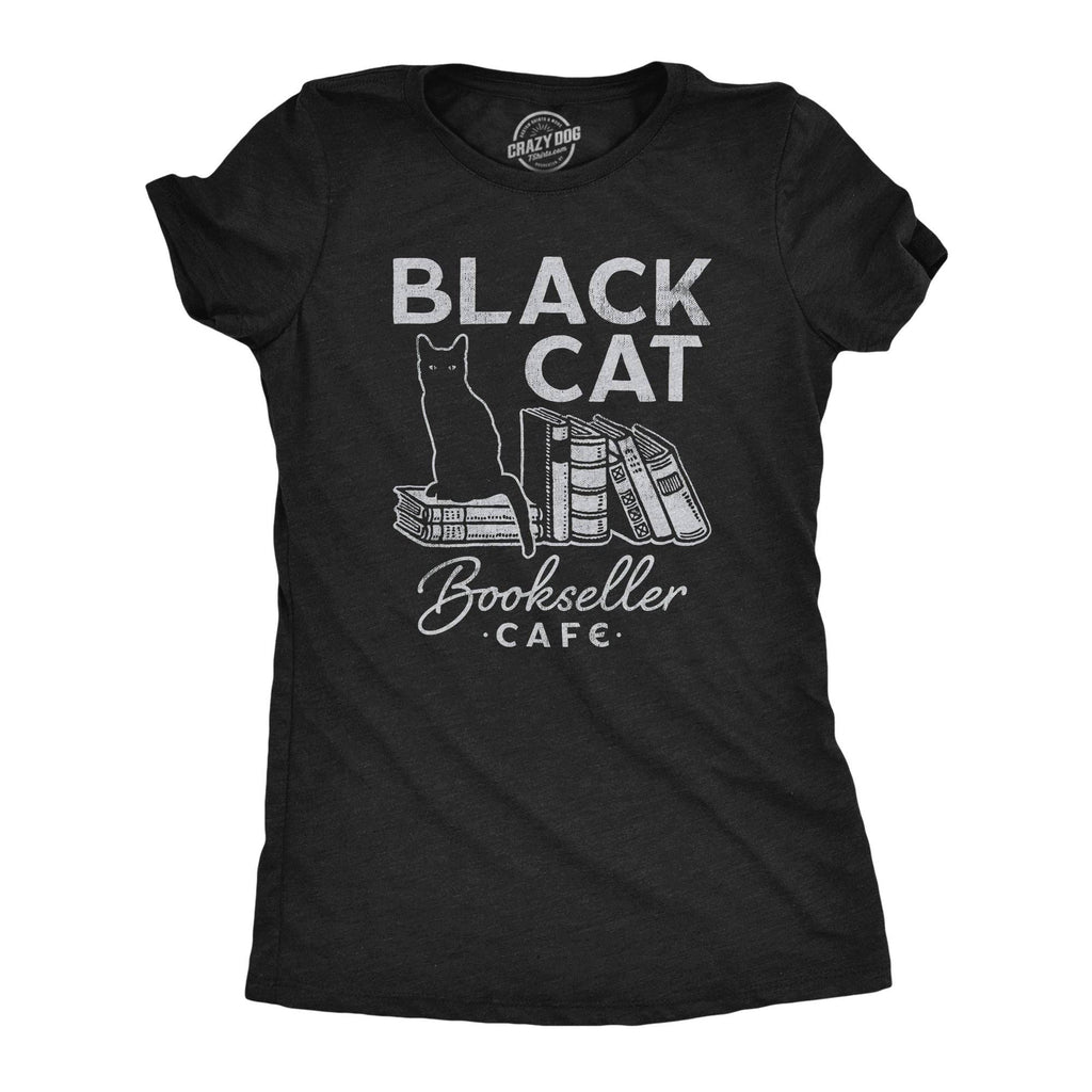 Black Cat Bookseller Cafe Women's - Adult & Kids T-Shirts, Sweatshirts & Hoodies apparel design preview 1