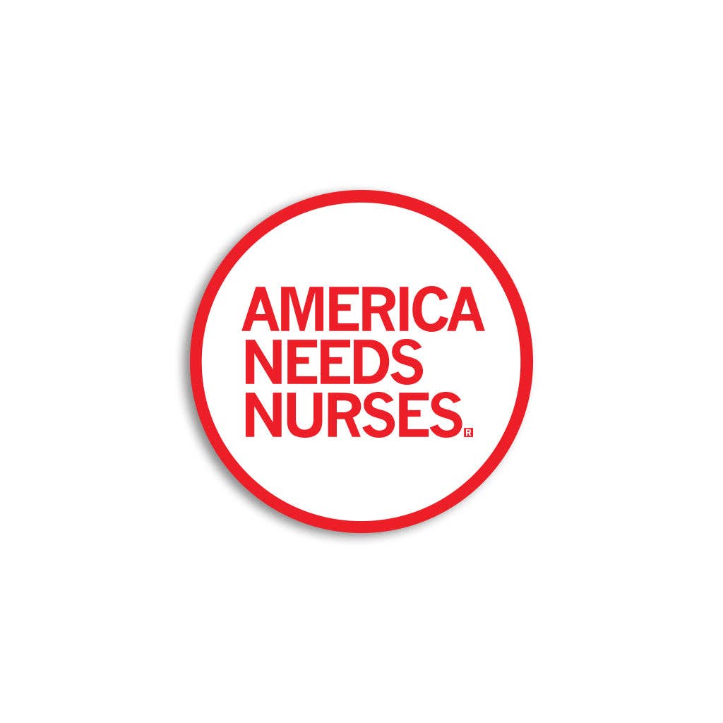 America Needs Nurses Mini Circle Sticker - Adult & Kids T-Shirts, Sweatshirts & Hoodies apparel design preview 1